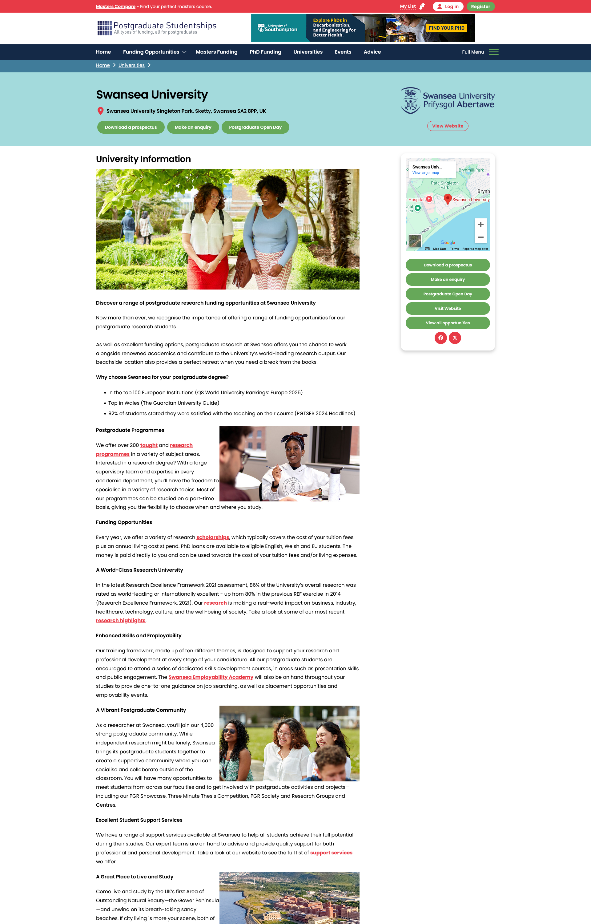 Swansea University PGR Profile